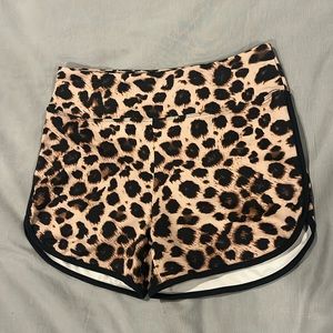 Lunar Body - high waisted retro shorts - leopard- size LARGE